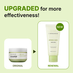 BRING GREEN Artemisia Calming EX Water Cream being applied for instant skin hydration.