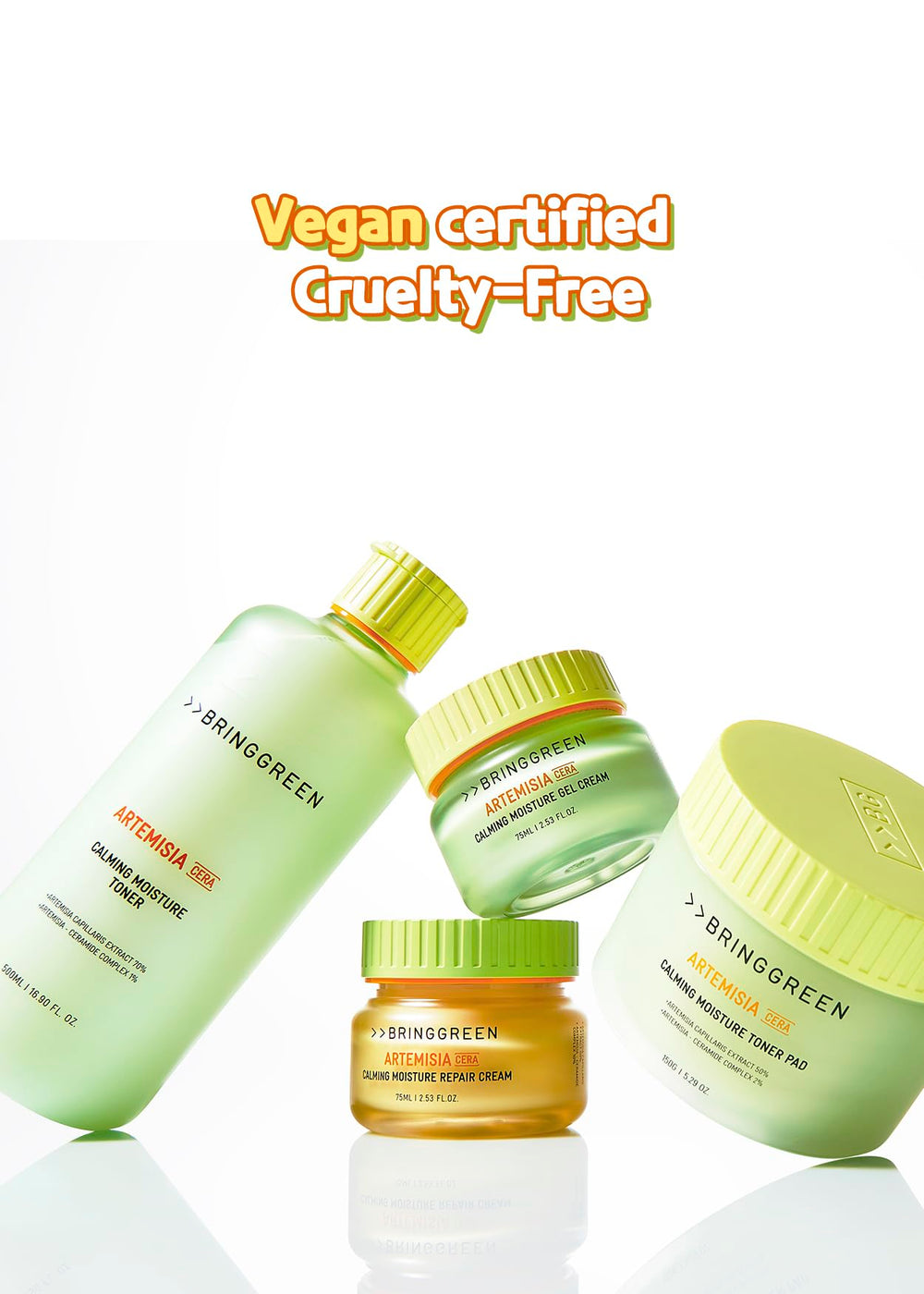 BRING GREEN Artemisia Toner calming routine scene implies a soothing daily step.