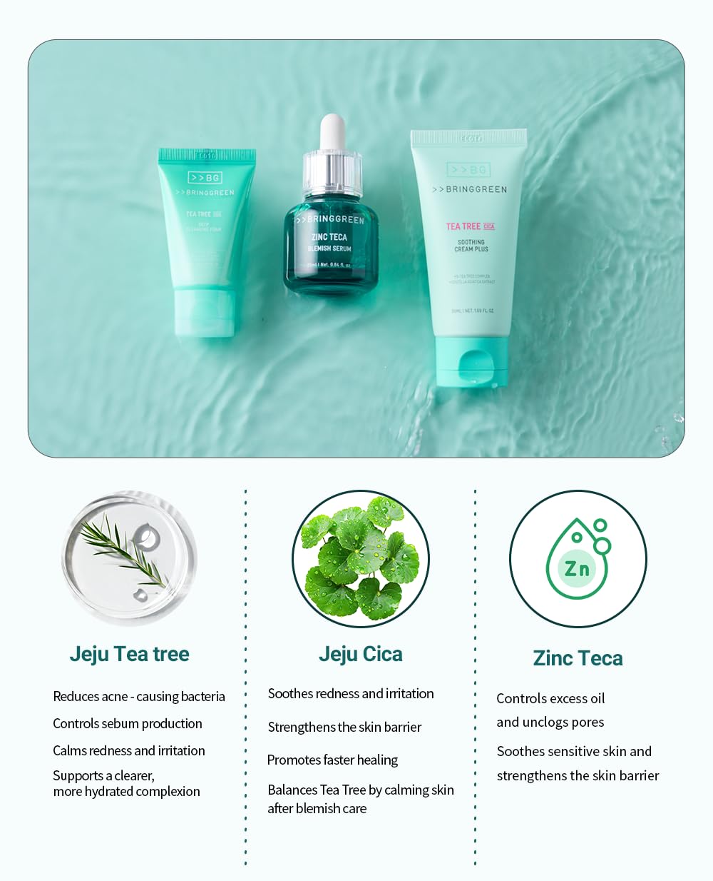 BRING GREEN Moisturizer close-up showing non-greasy, hydrating finish.