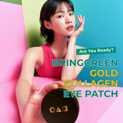 BRING GREEN Netflix Squid Game Edition gold collagen eye patch apply-spoon demonstrates easy application for quick self-care