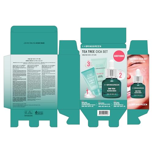 BRING GREEN zinc-teca serum bottle close-up highlighting blemish-targeted care.