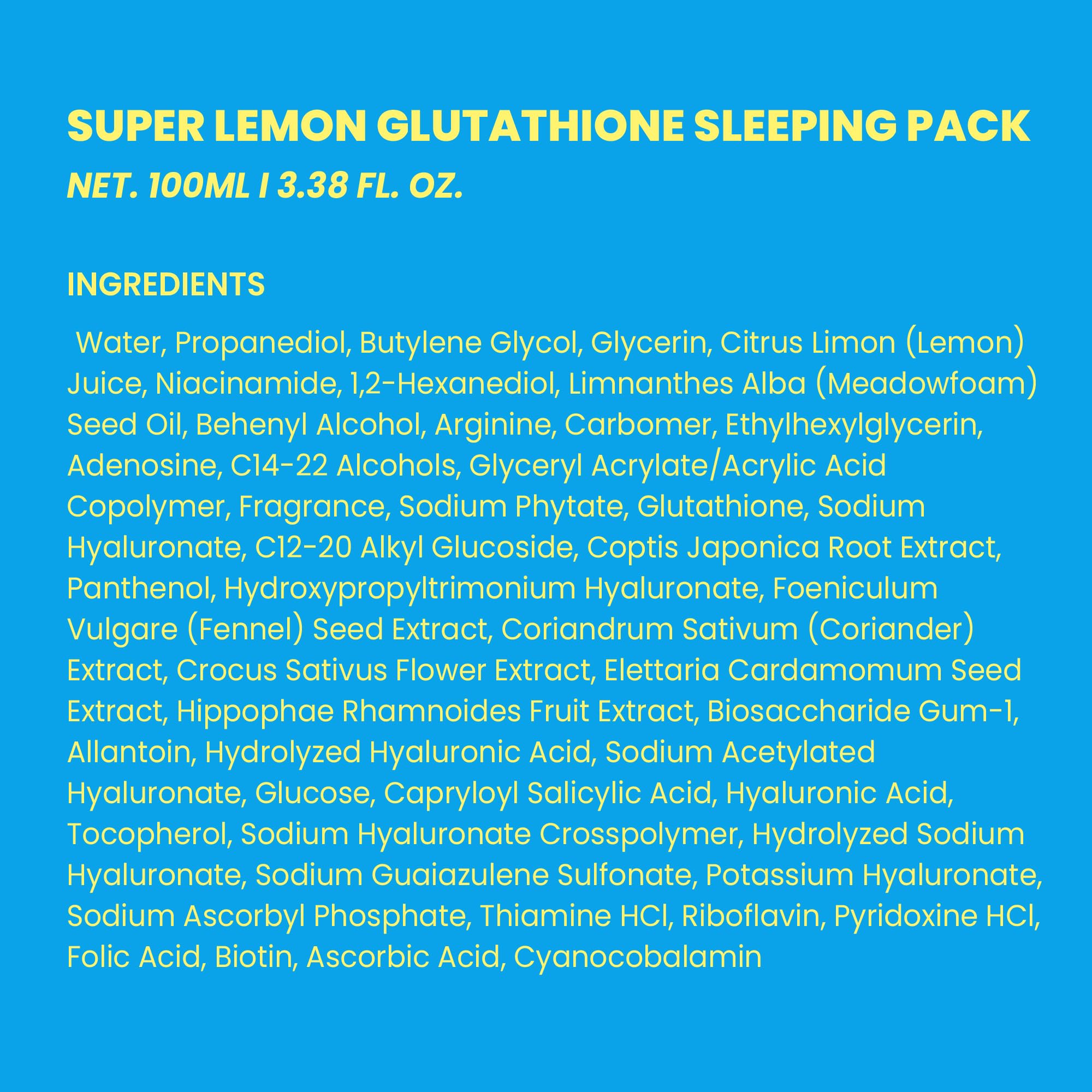 BRING GREEN Super Lemon Sleeping Pack even-tone support during sleep.