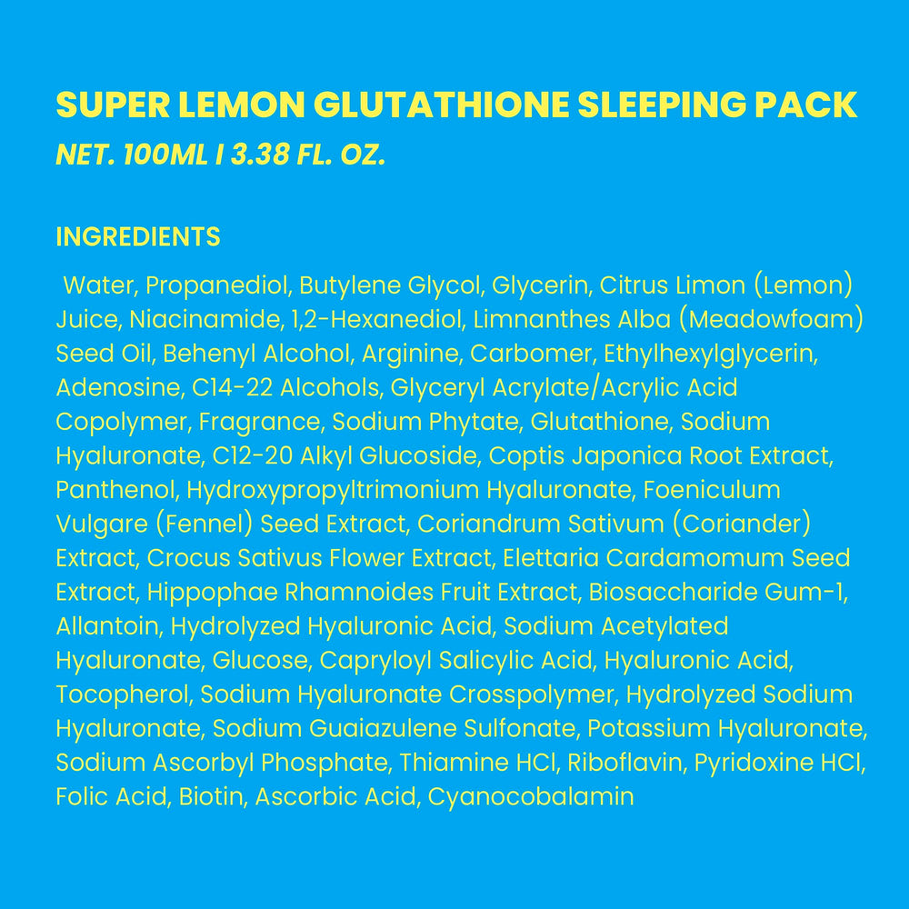 BRING GREEN Super Lemon Sleeping Pack even-tone support during sleep.