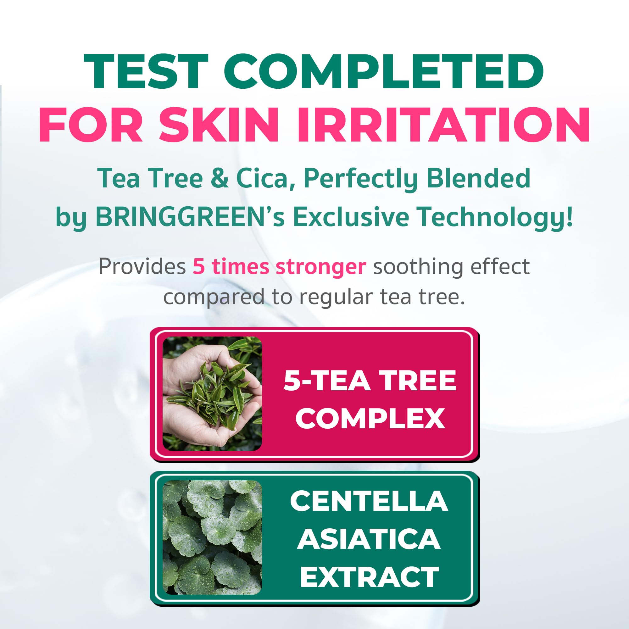 BRING GREEN Tea Tree Cica Pore Nose Strip Step 2 applying after removal