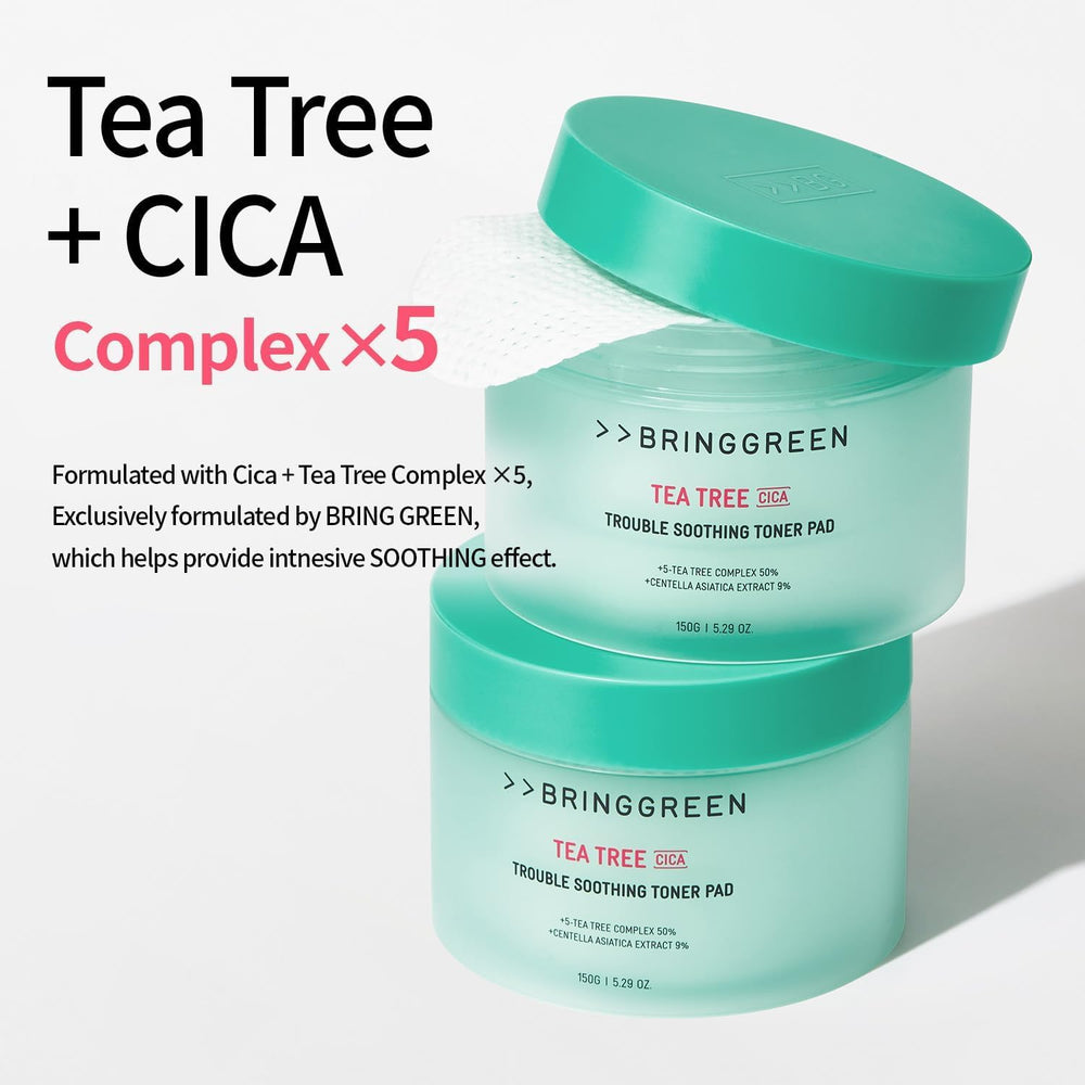 BRING GREEN Tea Tree CICA Toner Pad moisturizing effect helps hydrate without heaviness.