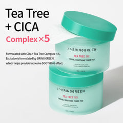 BRING GREEN Tea Tree CICA Toner Pad moisturizing effect helps hydrate without heaviness.