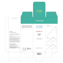 BRING GREEN Tea Tree CICA Toner pour shot illustrating refreshing application
