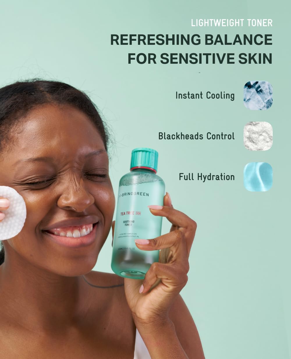 BRING GREEN Tea Tree CICA Toner vegan cruelty-free icon visible