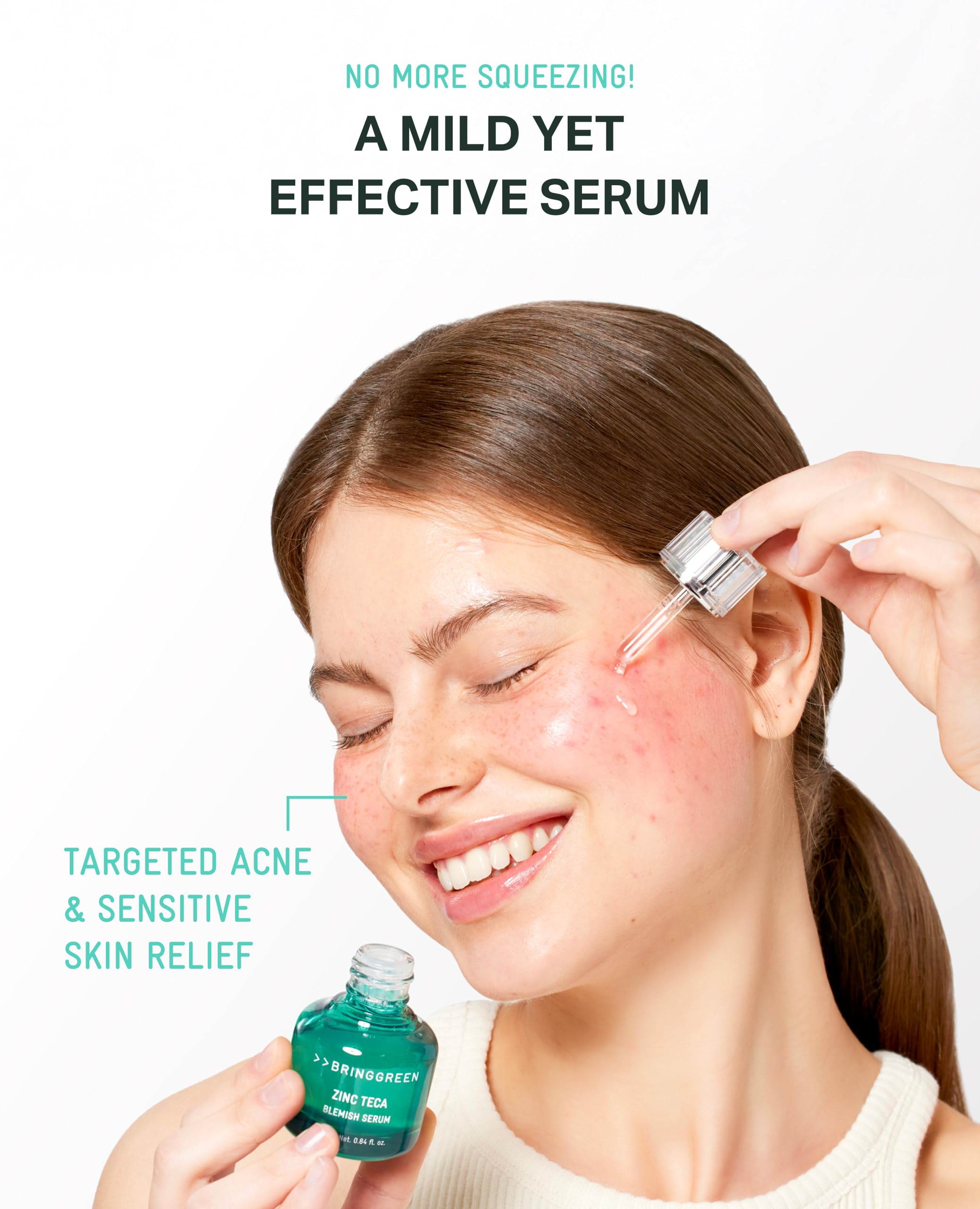 BRING GREEN Zinc Teca serum dropper closeup highlighting fast-absorbing hydration