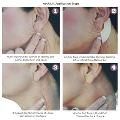 Close-up shows Bring It Up waterproof adhesive securing the tape on skin during movement.