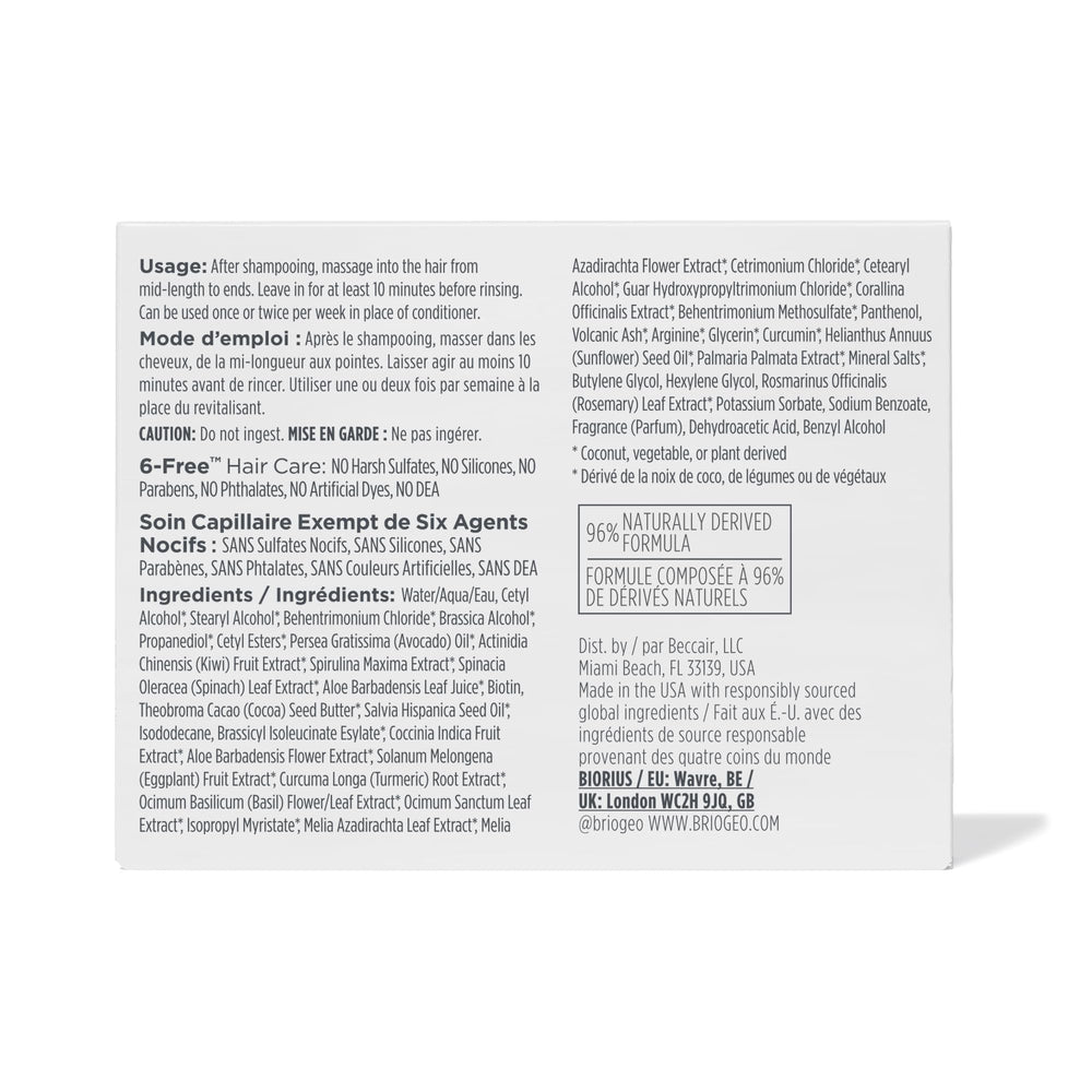 Silicone-free claim appears beside Briogeo Avocado Kiwi Mask packaging