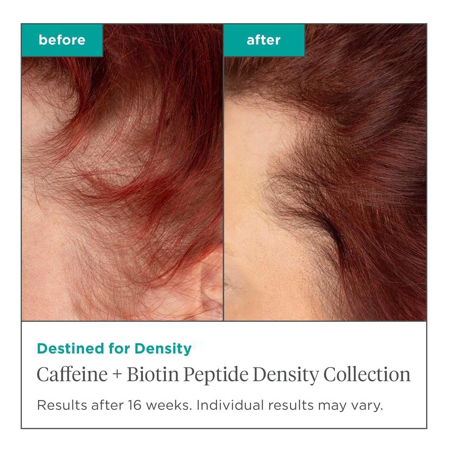 Briogeo Destined for Density biotin peptides shampoo bottle highlighting strength and elasticity