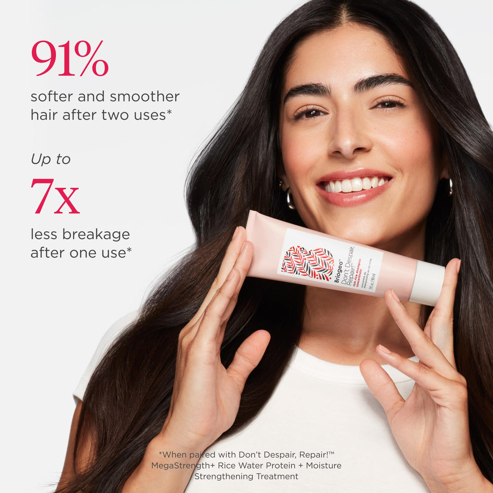 Briogeo Don't Despair, Repair Ceramides and algae extract on label suggest protective benefits