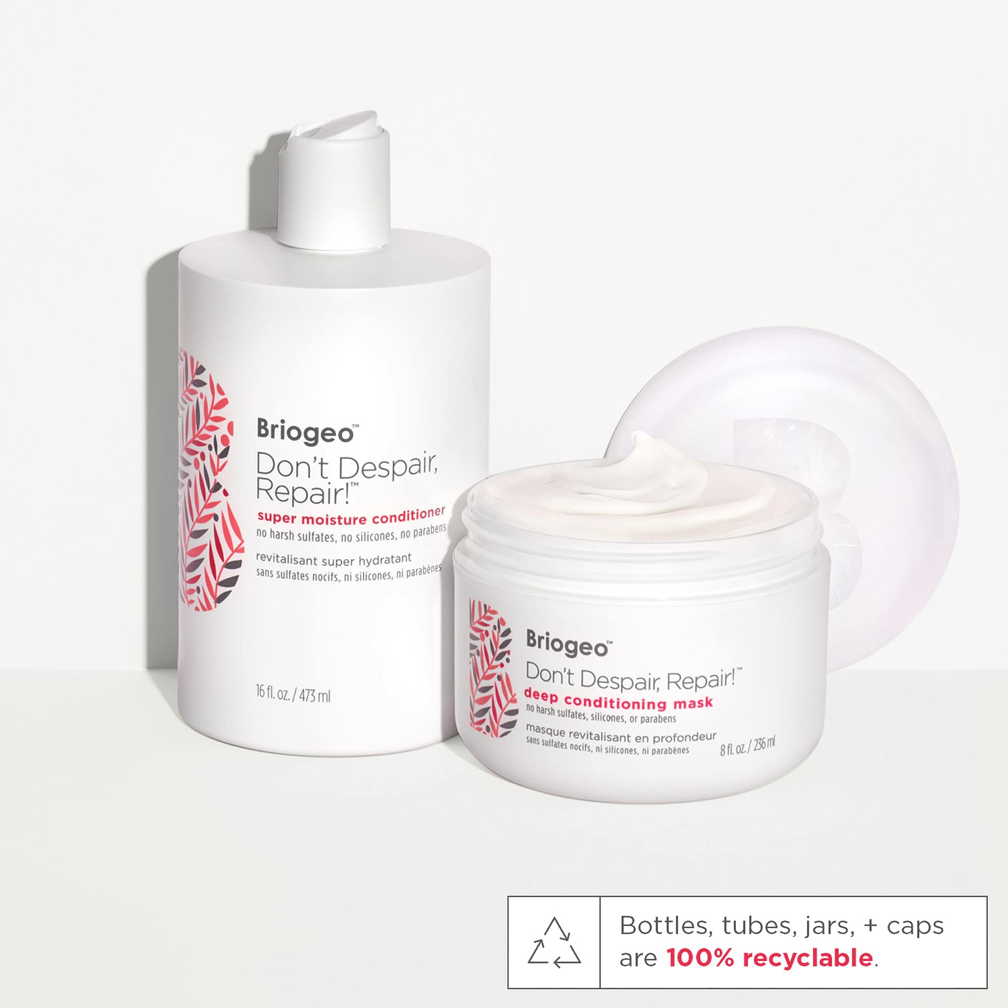 Briogeo Don't Despair Repair silicone-free formula for daily use.