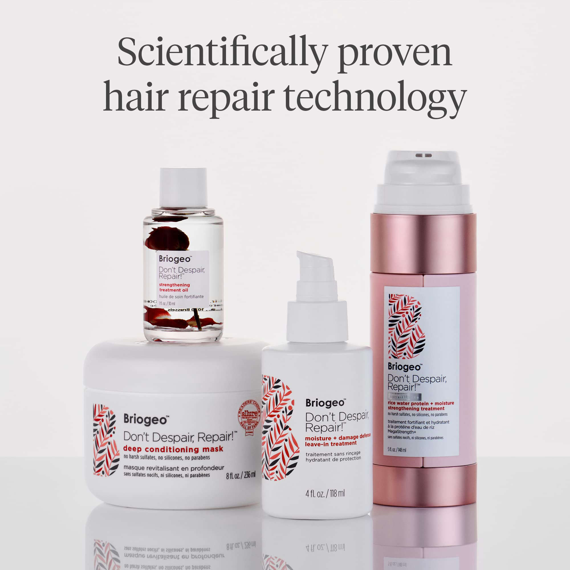 Briogeo Don't Despair Repair with algae extract antioxidant boost.