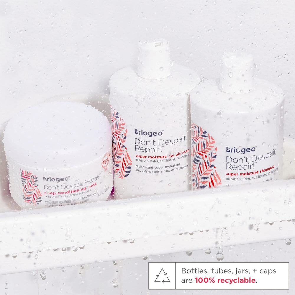Briogeo Don't Despair, Repair! foam during wash emphasizes gentle cleansing.