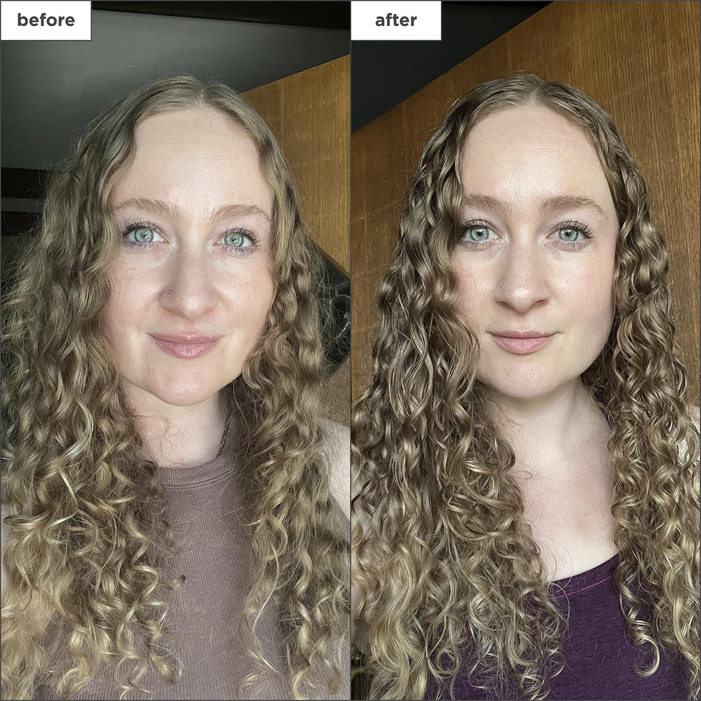 Argan oil presence on healthy-looking hair close-up