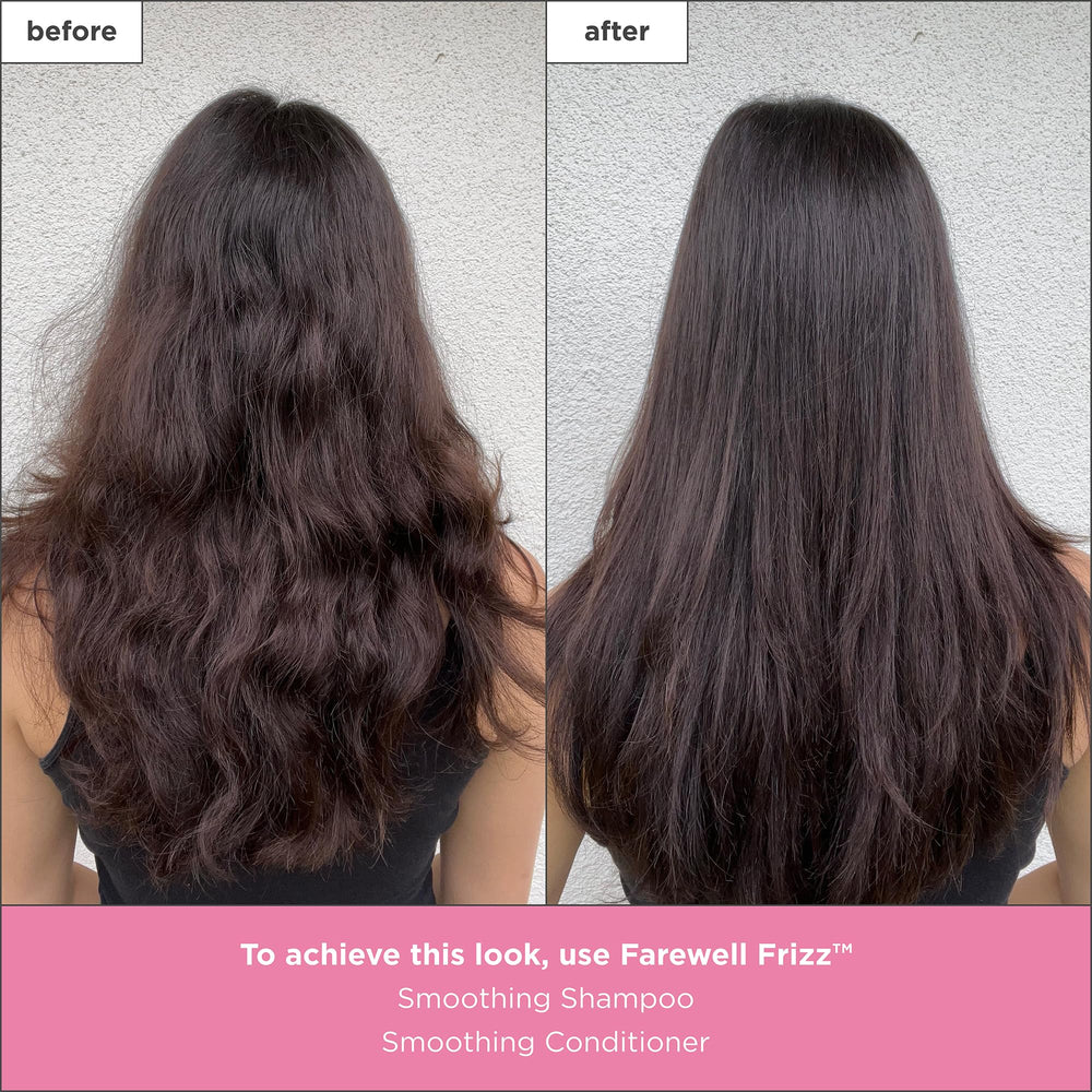 Creamy lather of Briogeo Farewell Frizz Shampoo ready to cleanse frizz-prone hair.