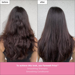 Creamy lather of Briogeo Farewell Frizz Shampoo ready to cleanse frizz-prone hair.