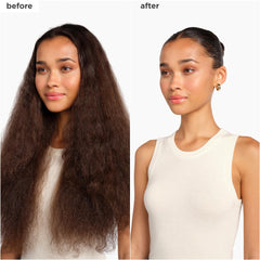 Close-up of Briogeo Sleek Stick texture delivering glossy finish.