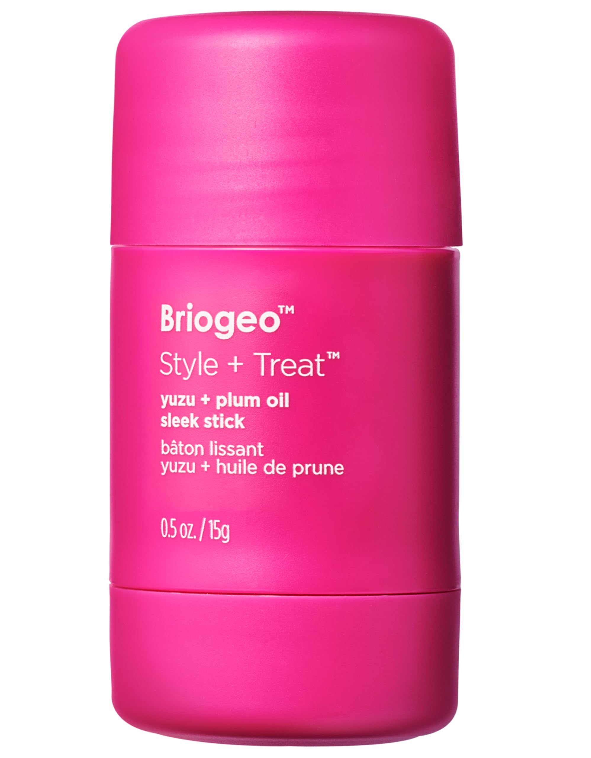 Briogeo Style + Treat Sleek Stick packaging for travel-friendly frizz control.