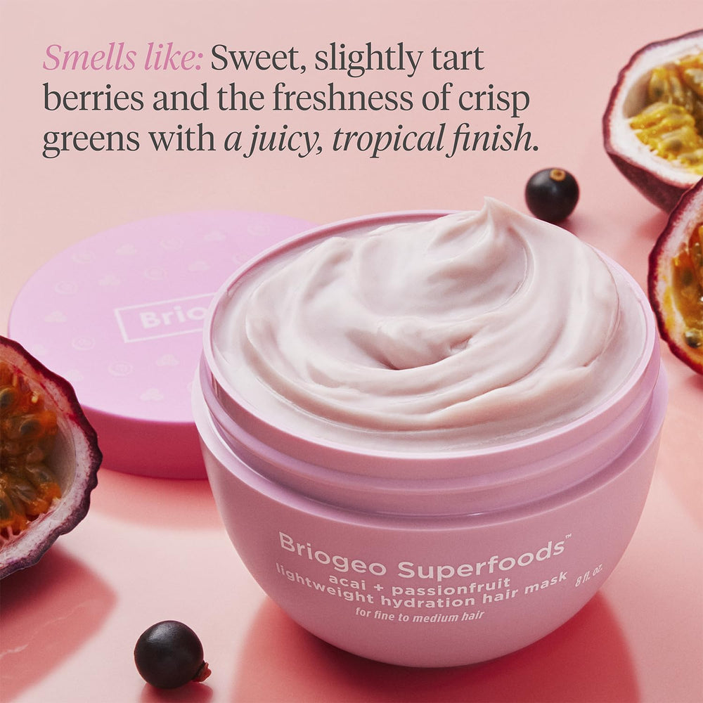 Açaí fruit image conveys antioxidant-rich ingredients for vibrant hair care.