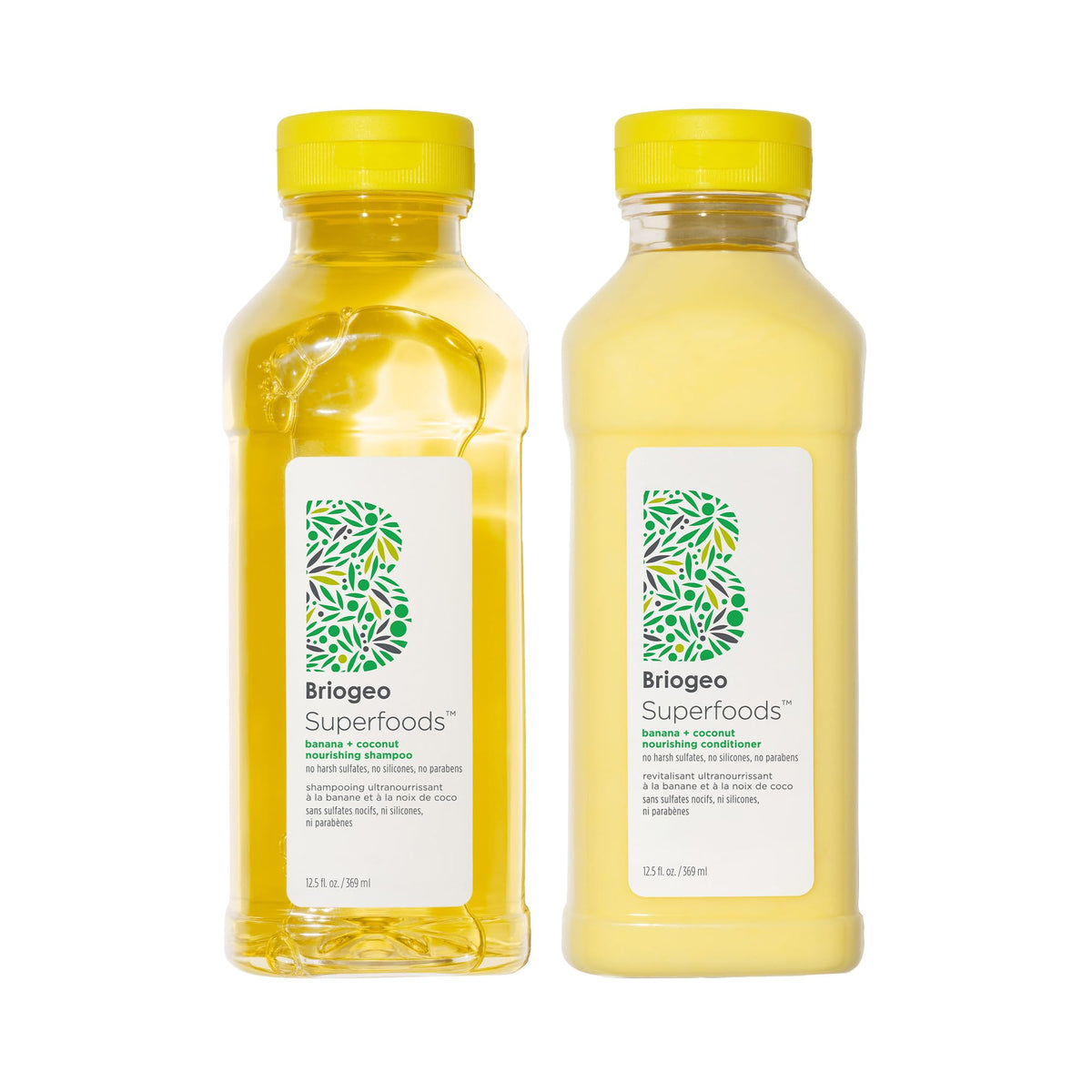 Briogeo Superfoods Banana + Coconut Shampoo hydrates and adds shine.