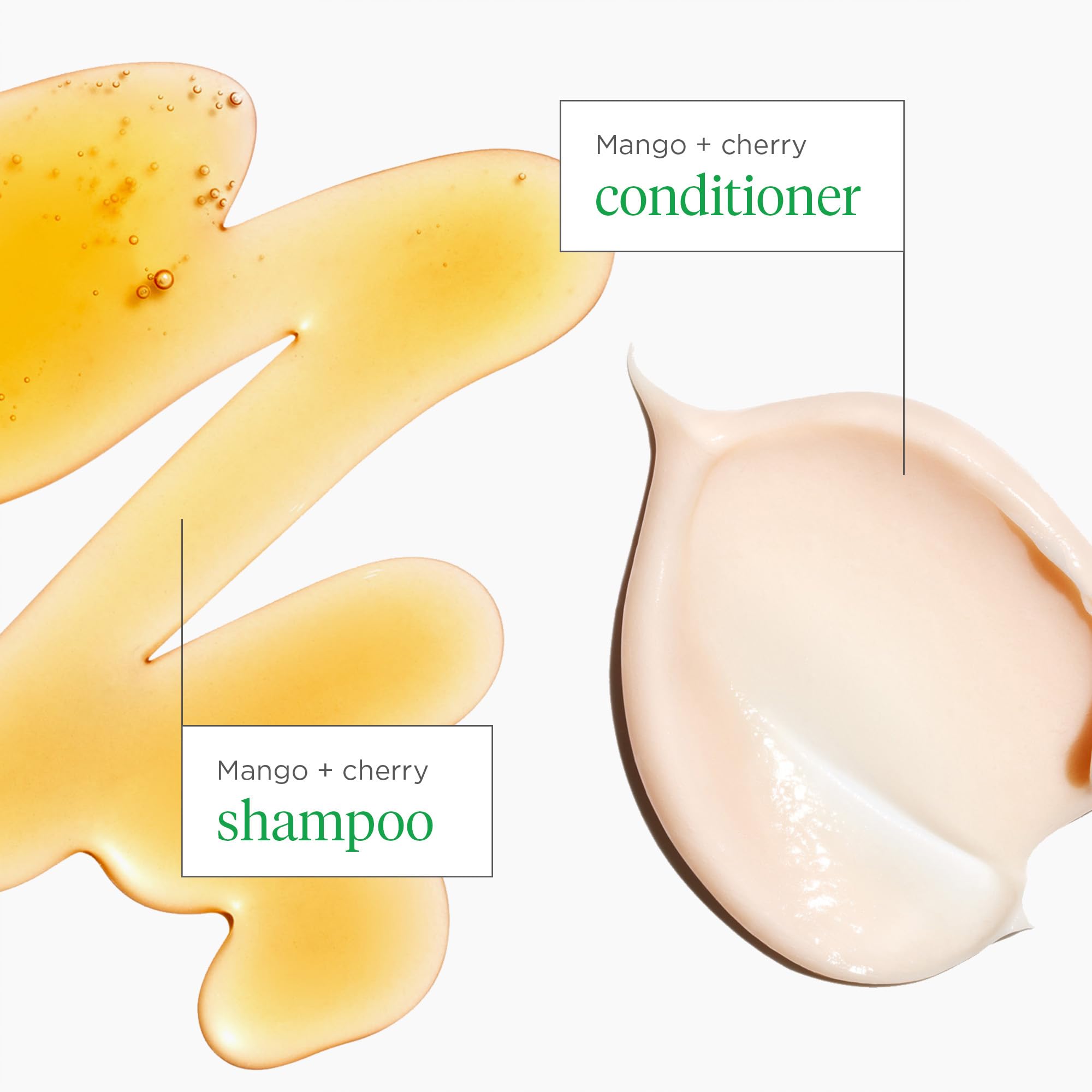 Briogeo Mango and Cherry Hair Pack display emphasizing antioxidant fruit blend.