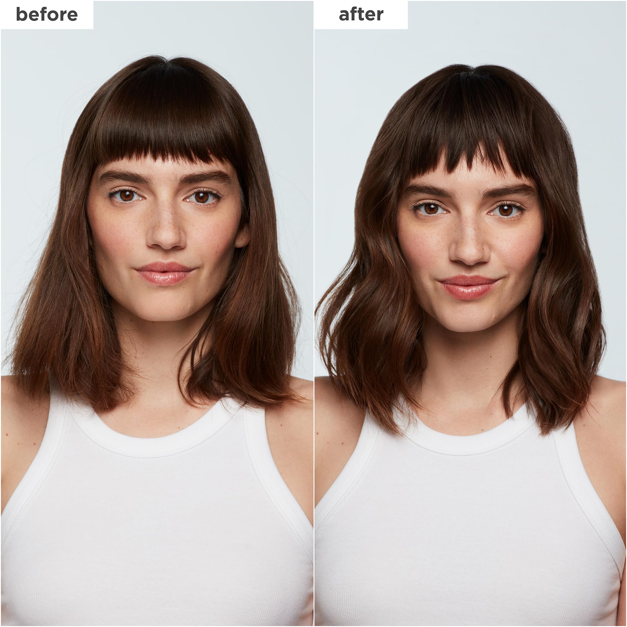 Model demonstrates tousled Briogeo style for natural movement and texture.