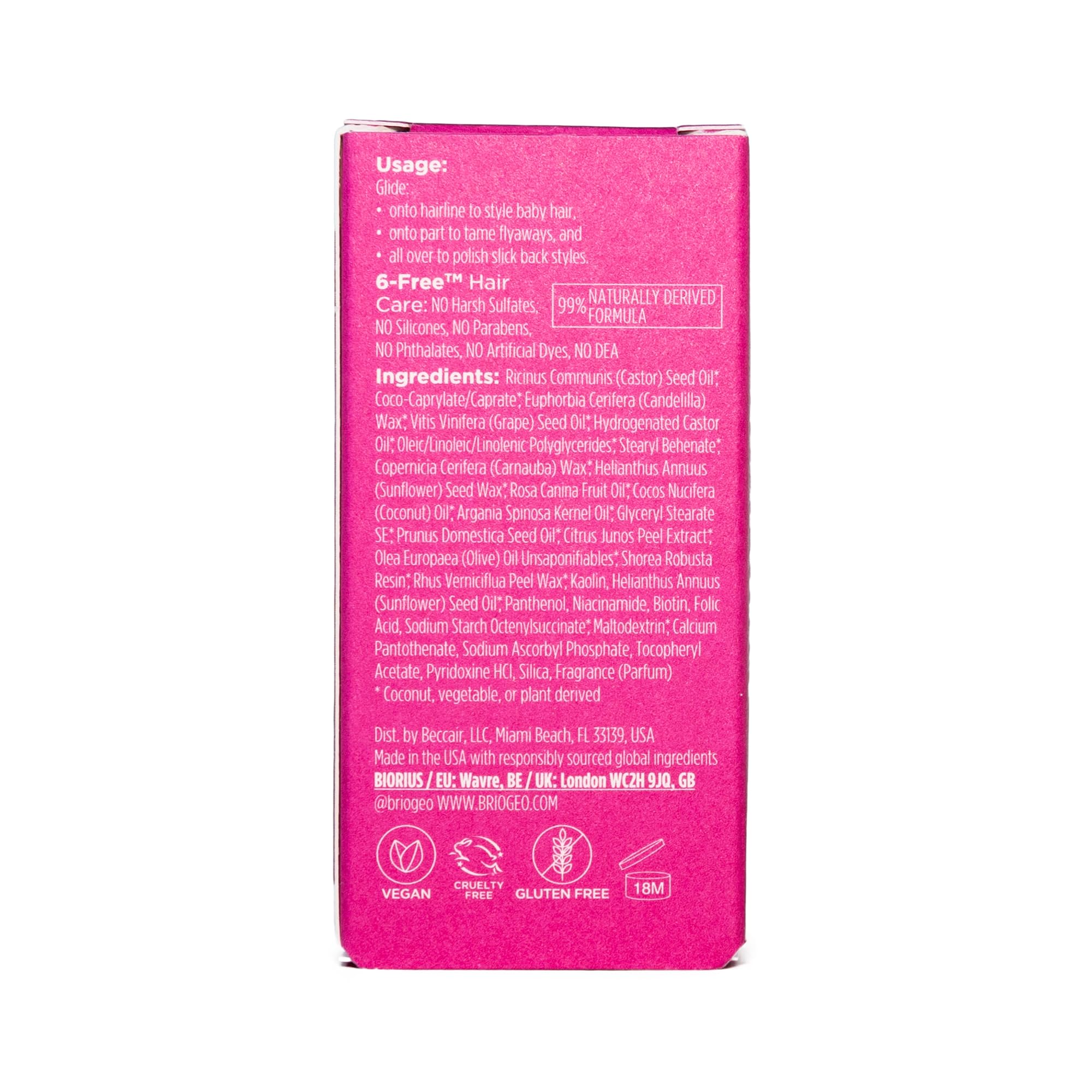 Compact Briogeo Sleek Stick fits easily in a bag.