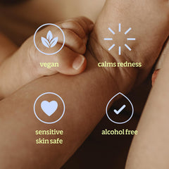 BRIOTECH HOCl serum being applied to delicate skin for gentle relief.
