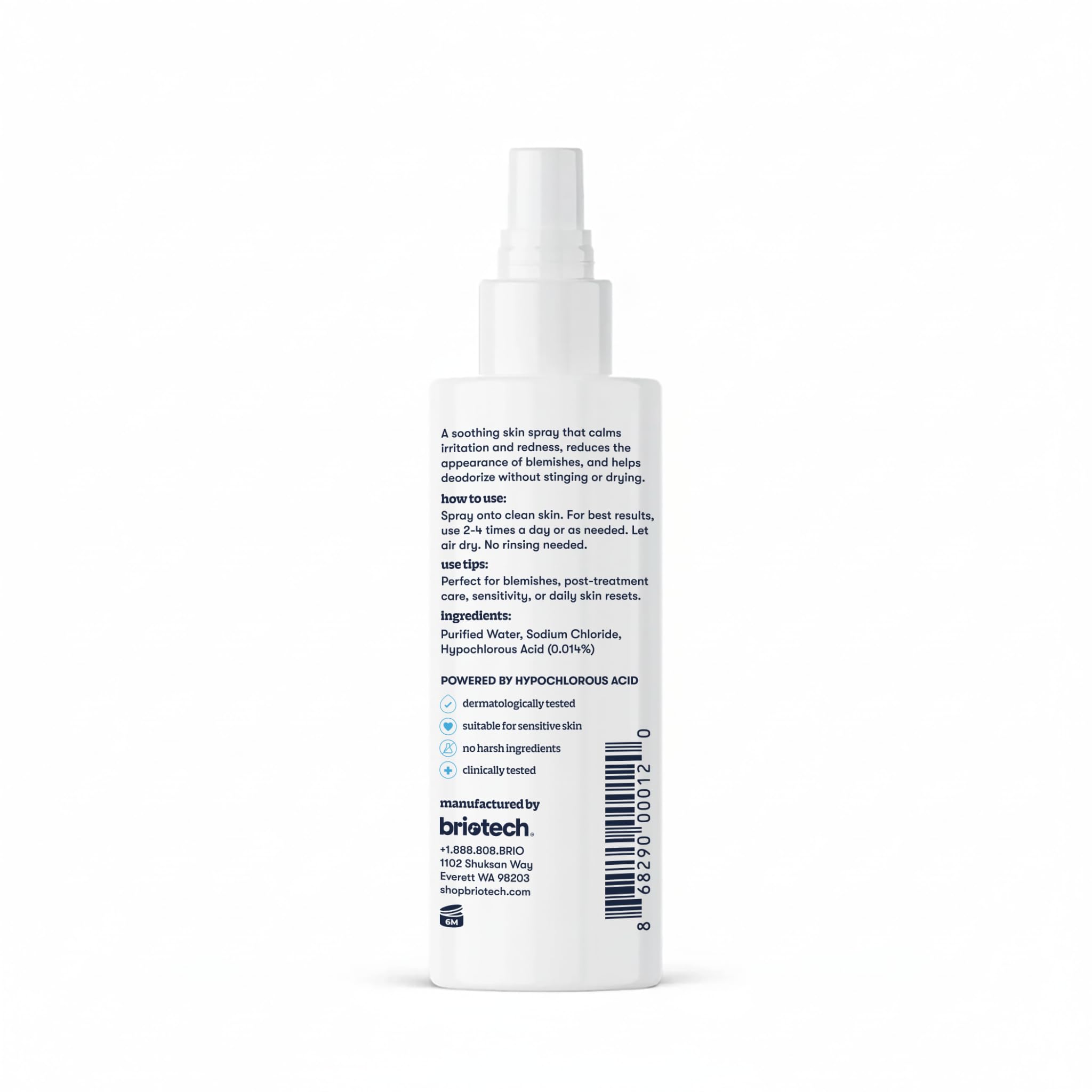 BRIOTECH calms redness on face and body without irritants