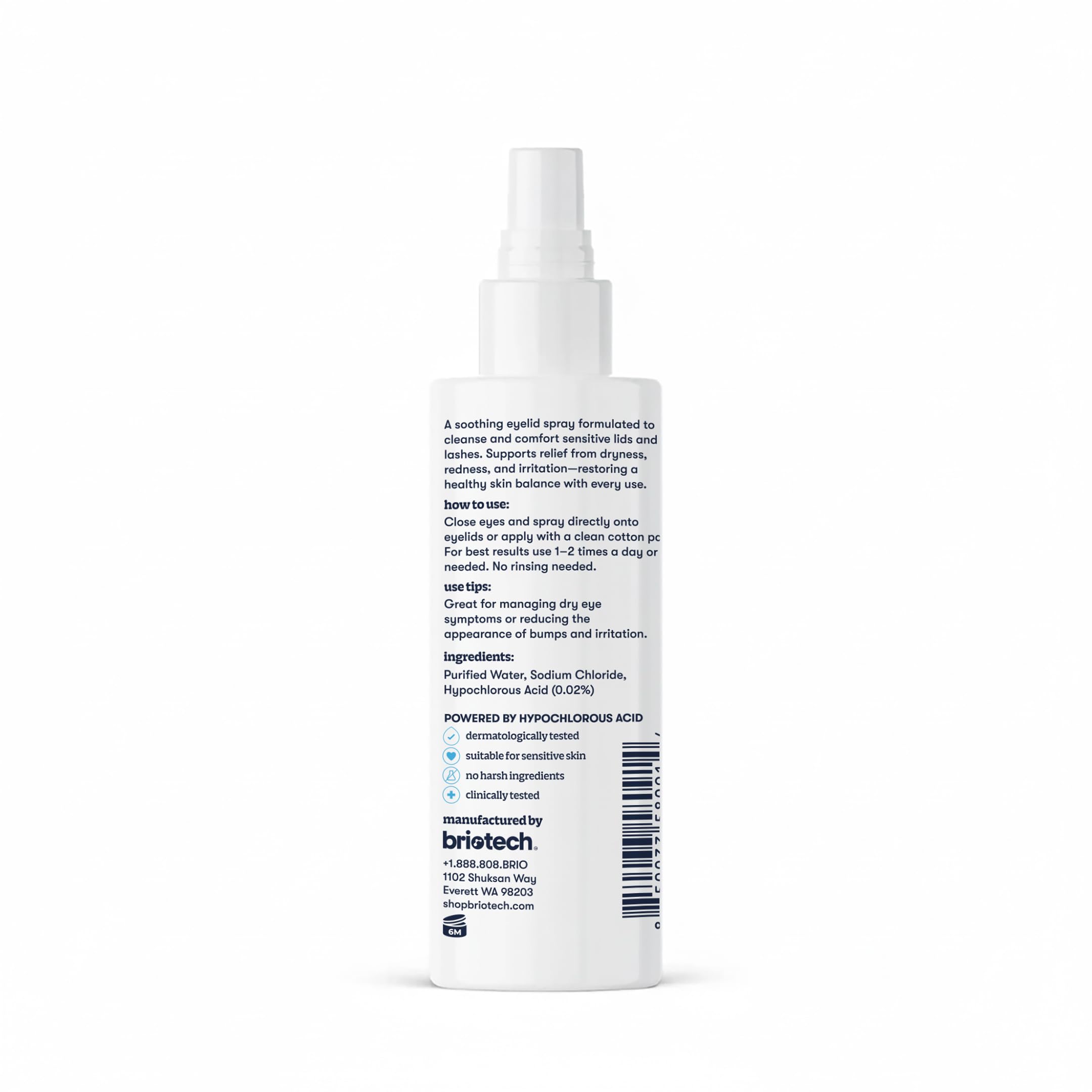 BRIOTECH Eyelid Cleanser after-use glow of clean, refreshed lids.