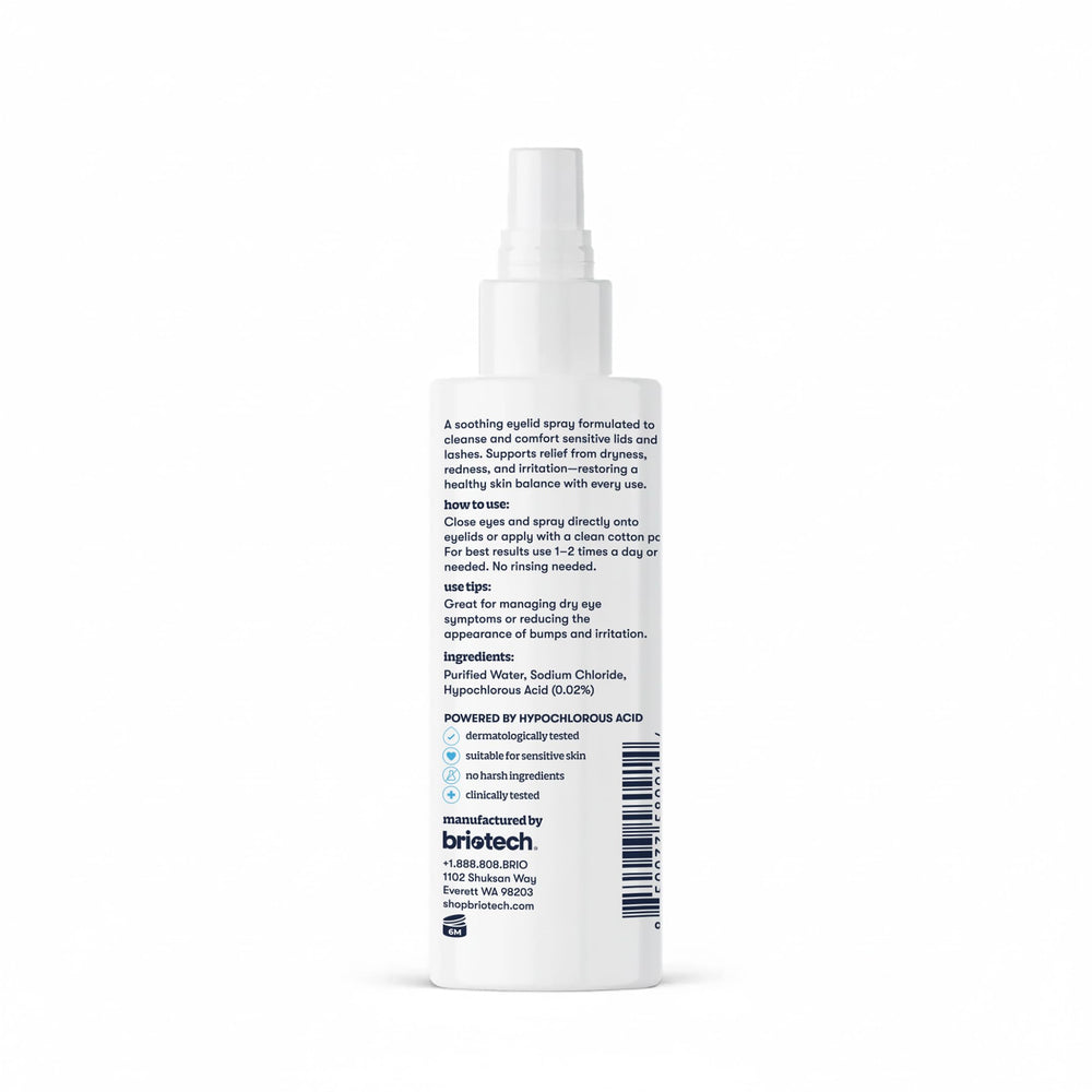 BRIOTECH Eyelid Cleanser after-use glow of clean, refreshed lids.