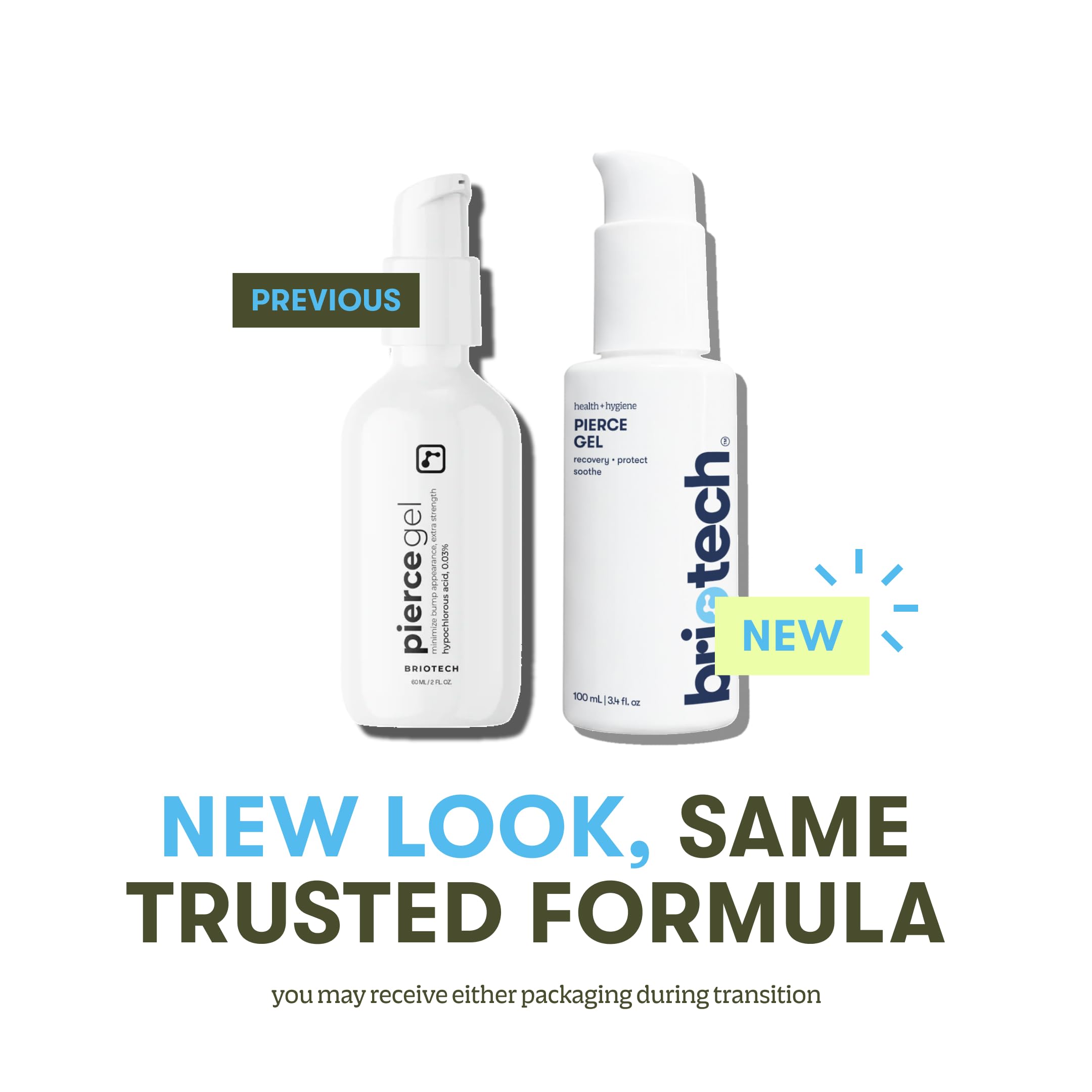BRIOTECH Pierce Gel vegan-label emphasizes alcohol-free, plant-based formulation