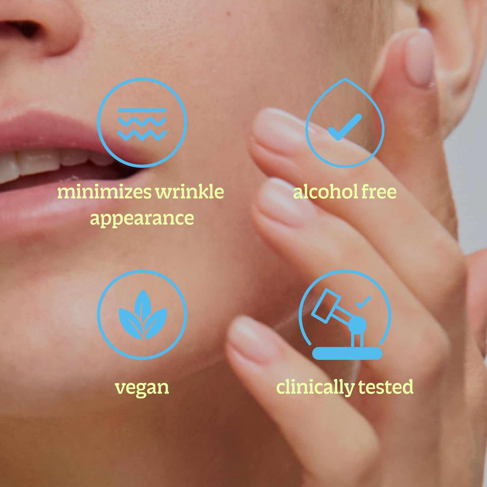 BRIOTECH Renew Serum massaged with fingertips to aid absorption.