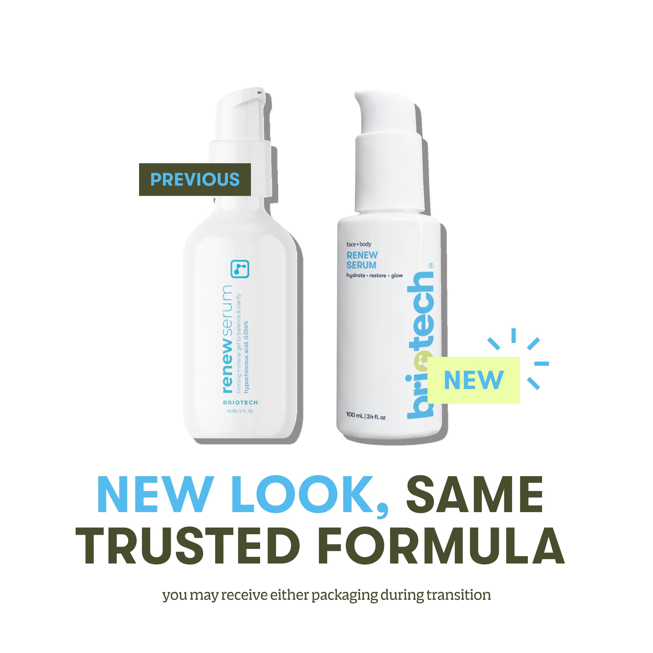 BRIOTECH Renew Serum texture detail shows gel consistency and clarity.