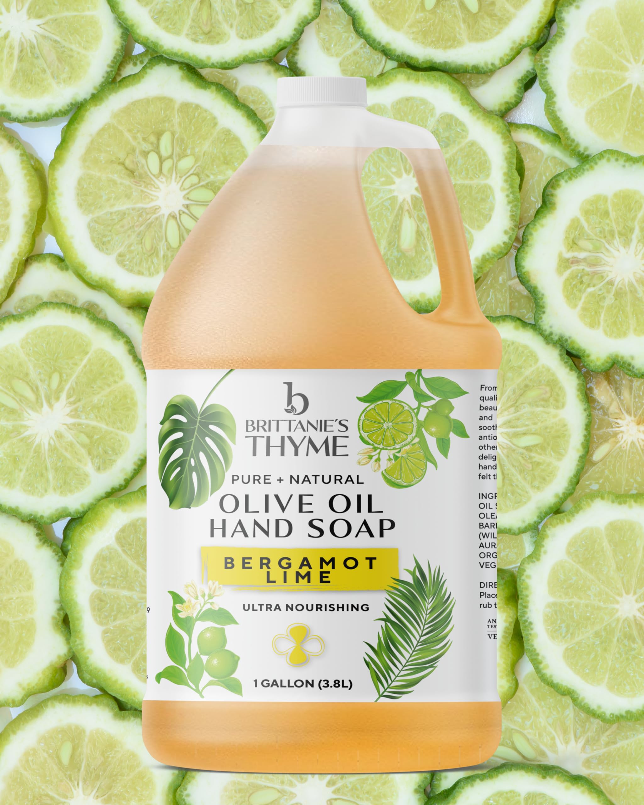 Brittanie's Thyme Bergamot Lime vegan cruelty-free formula for gentle cleansing.