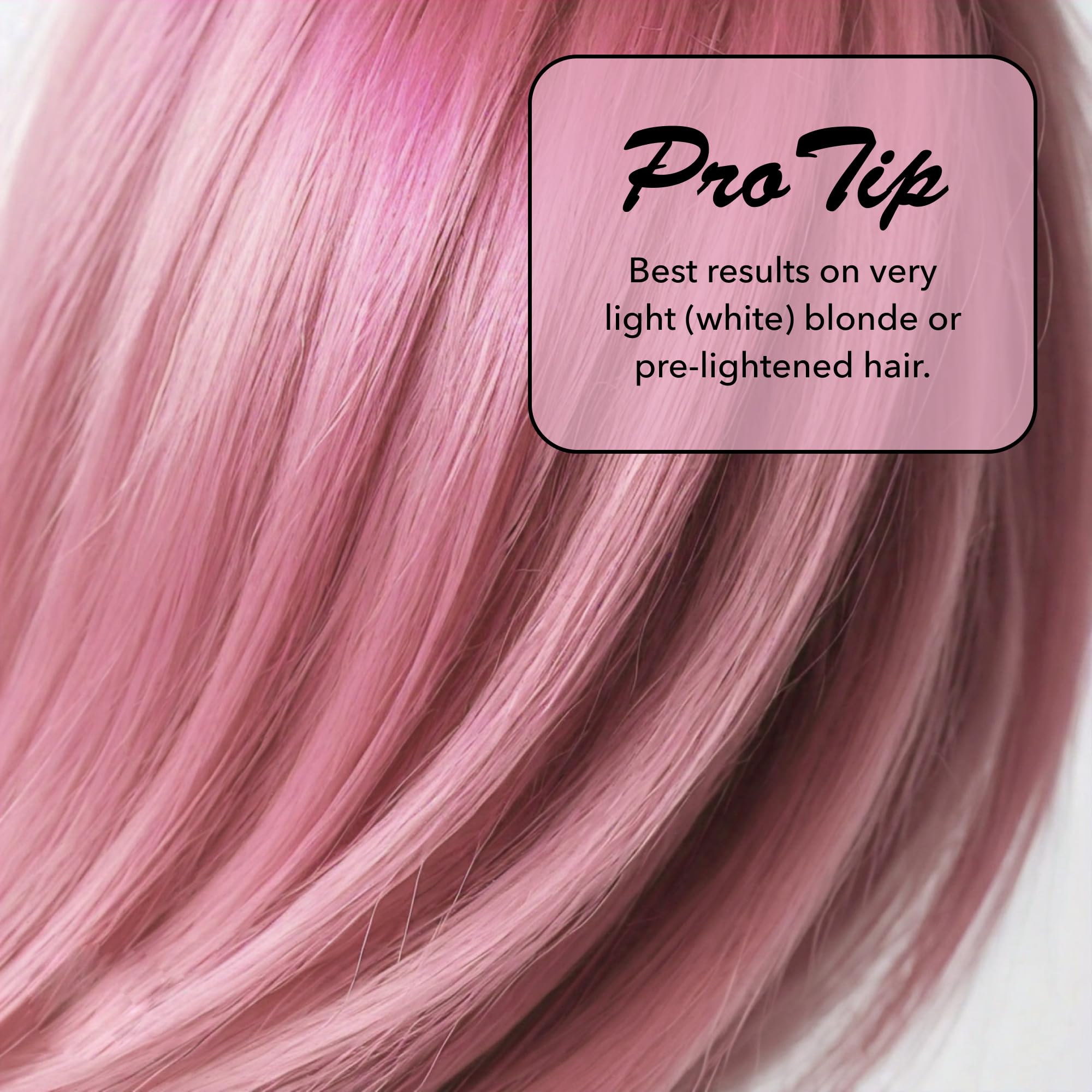 Brite Rose Instant Color application on hair provides even coverage with conditioning benefits