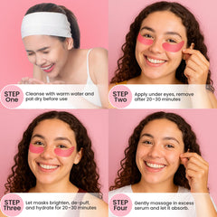 Briteglo patches with hyaluronic acid hydrate and smooth fine lines.
