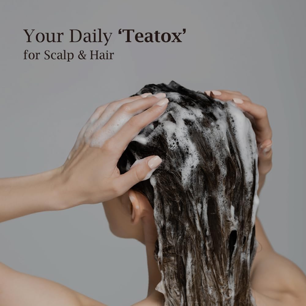 British M Kombucha Shampoo lather shot highlighting hydration and shine