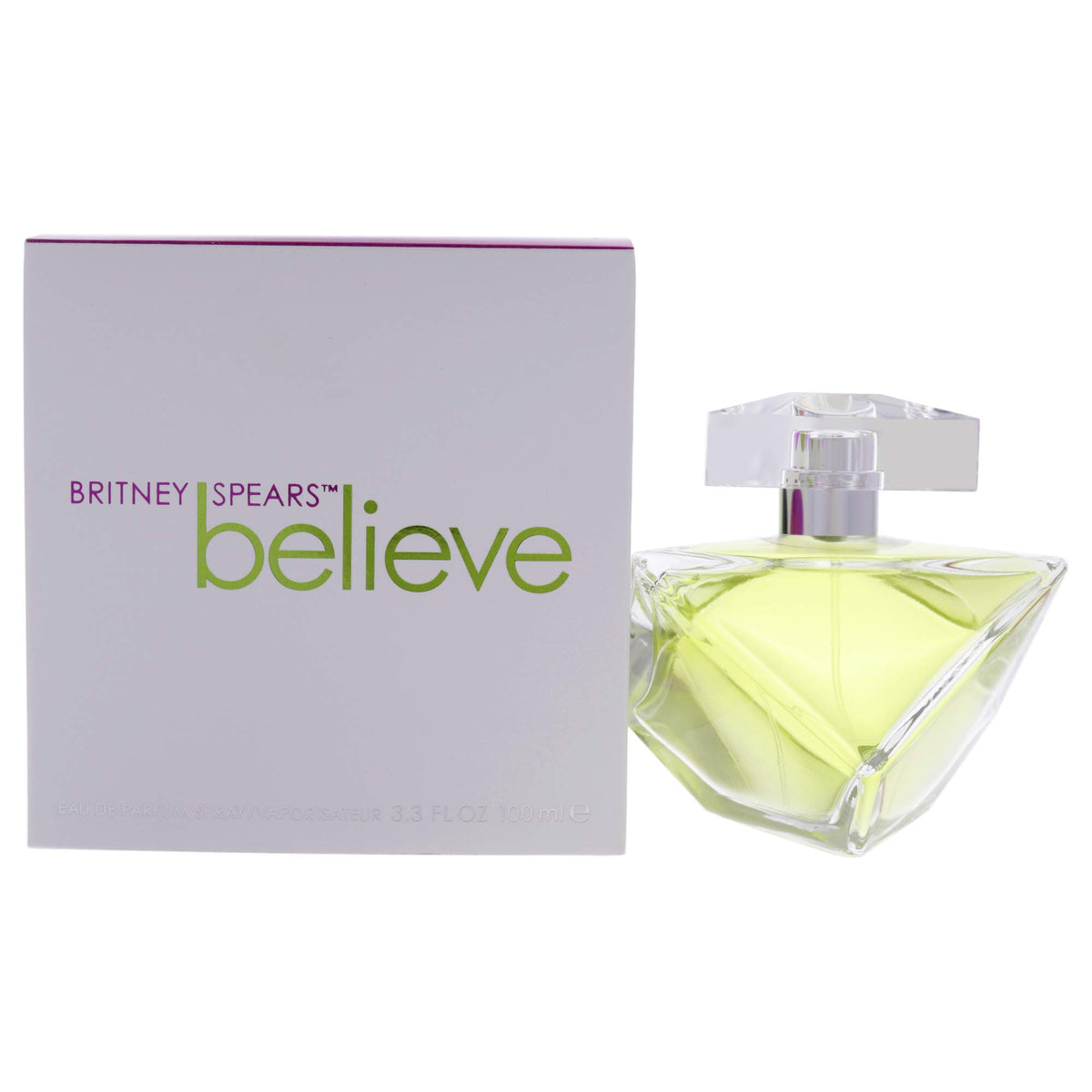 Britney Spears Believe Women EDP bottle front for everyday casual wear.