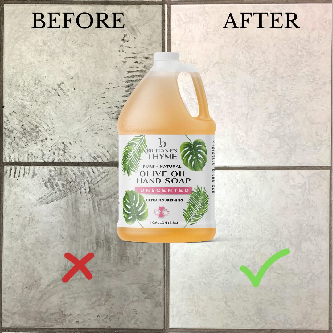 Brittanie's Thyme dish cleaner, natural olive oil formula for dishes and counters.