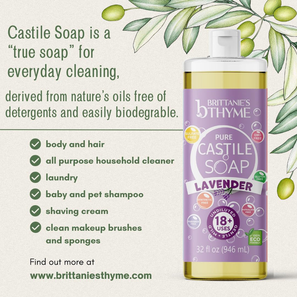 Brittanie's Thyme ingrédients naturels: huile d'olive et coco nourrissantes.