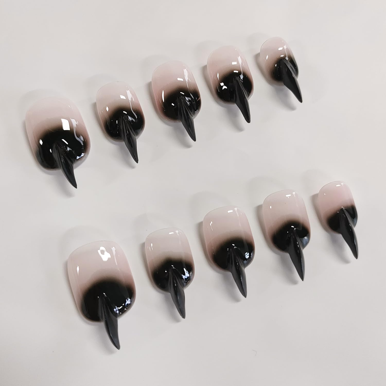 BRKYKGK glue-on nails with jelly glue set for fast application