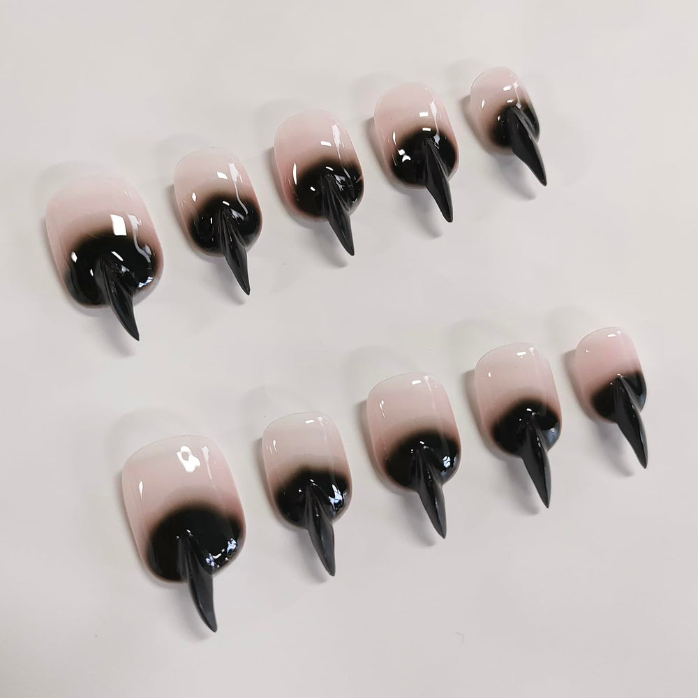 BRKYKGK glue-on nails with jelly glue set for fast application