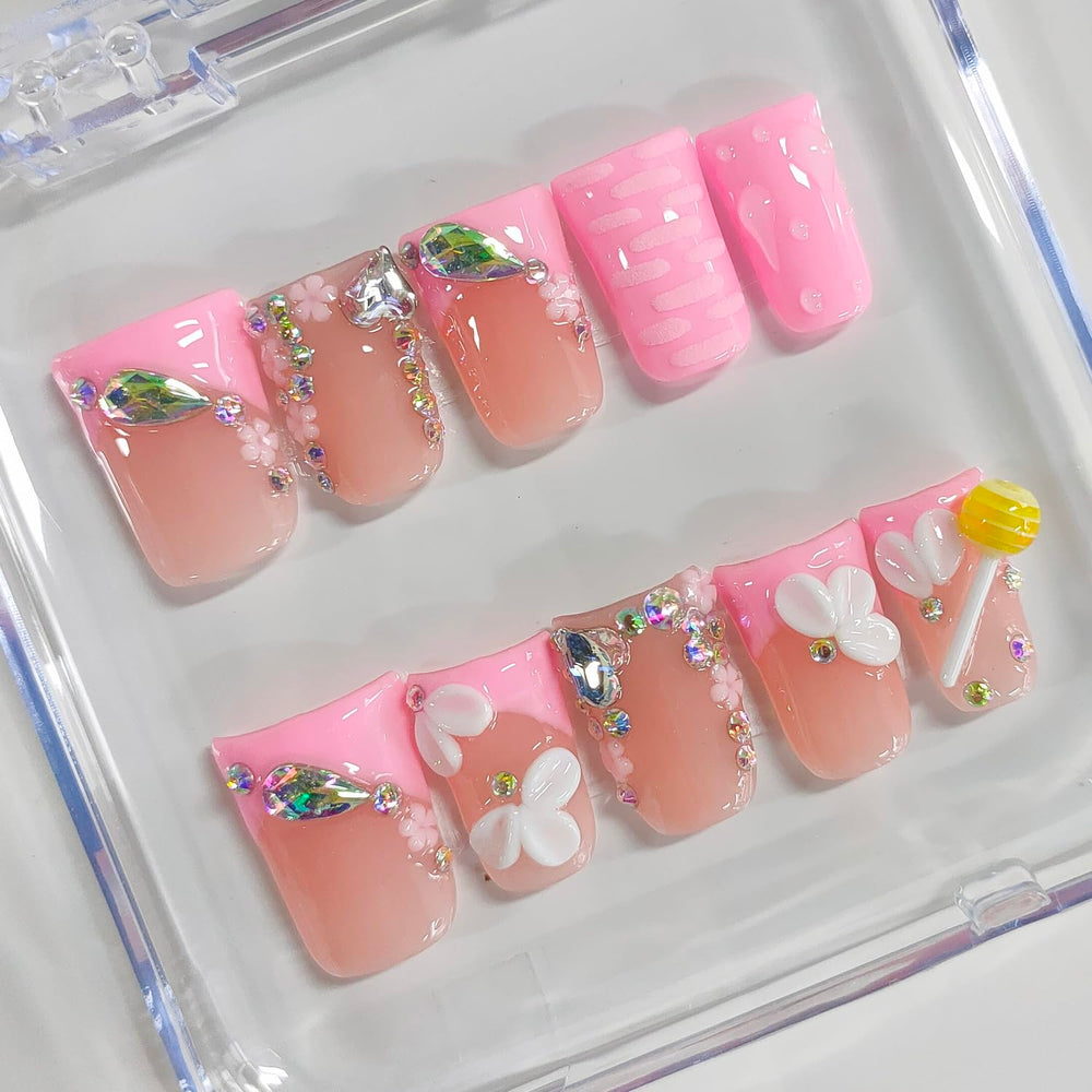 BRKYKGK jelly glue sheet and tools for fast nail attachment