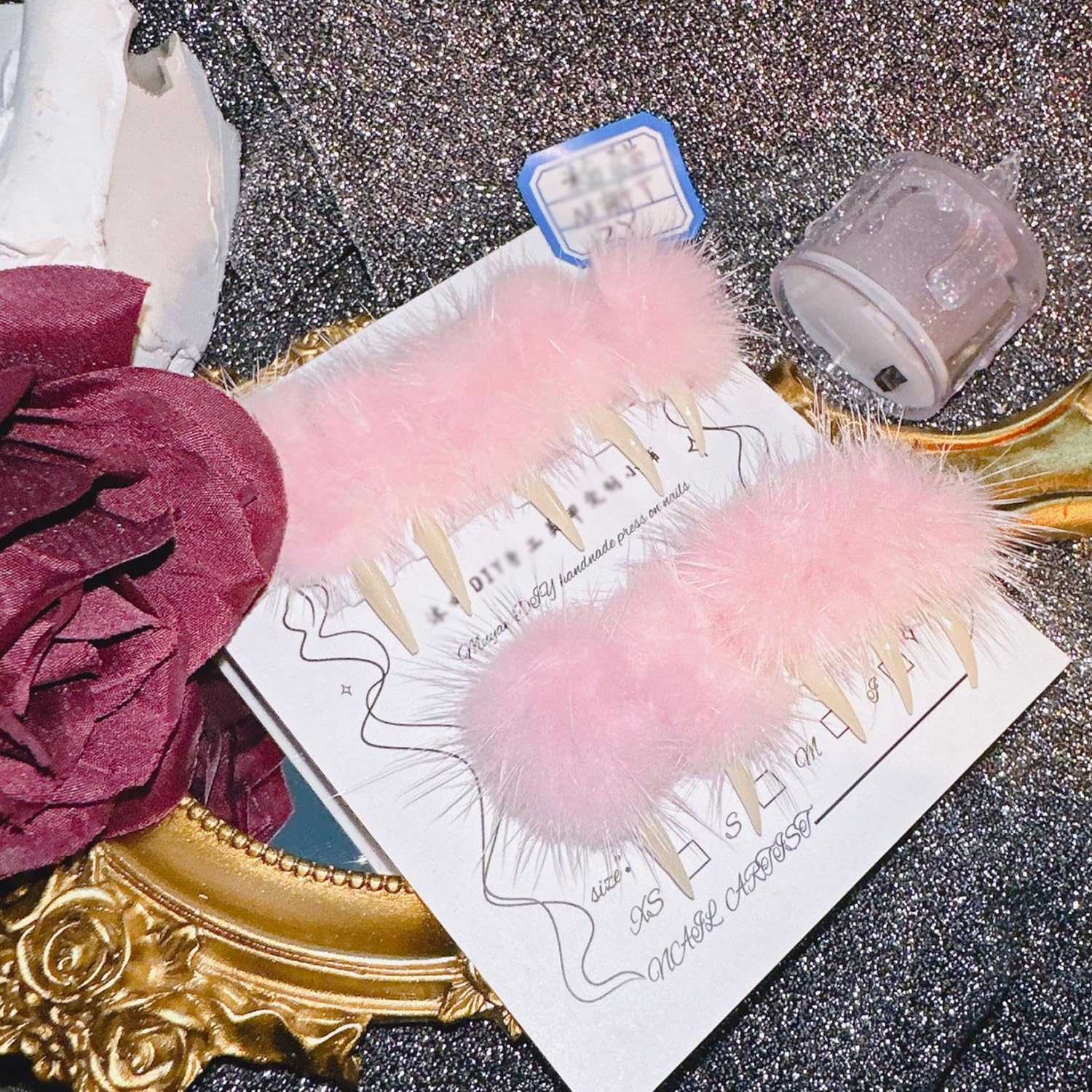 Dragon claws gloss finish featuring thick acrylic for dramatic, durable manicure.
