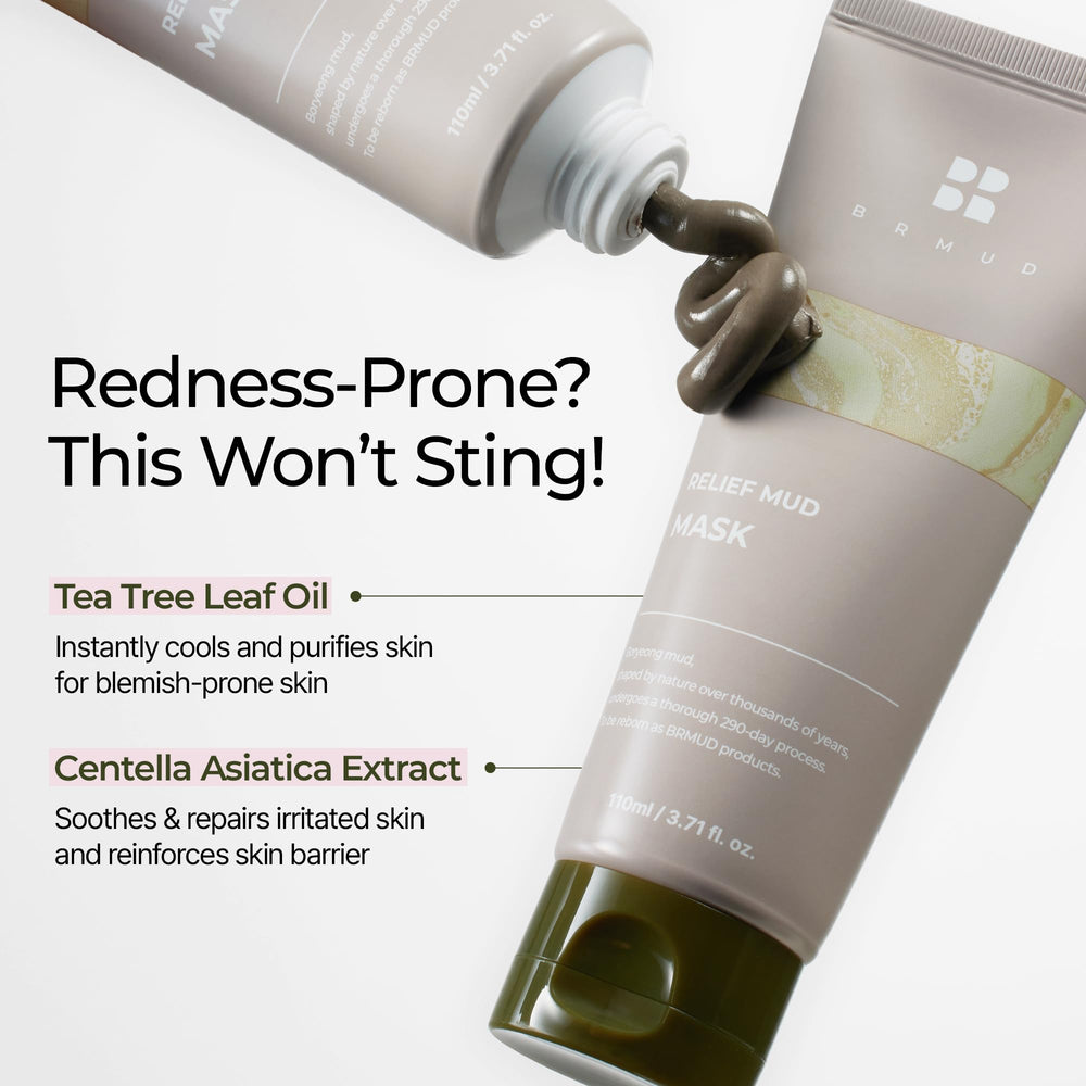 BRMUD Application scene showing 15–20 minute mask drying on face.