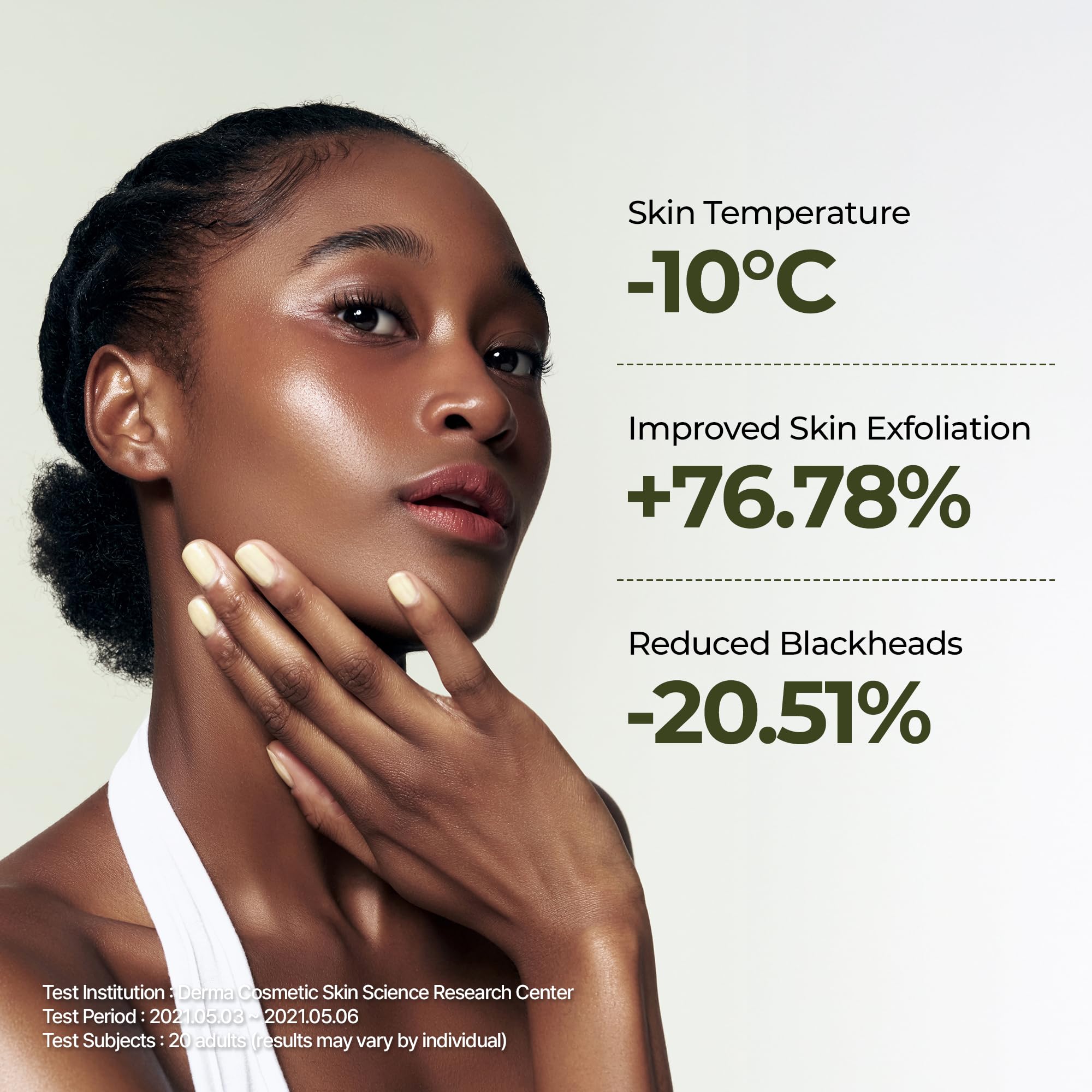 BRMUD Pore-minimizing and oil-control action illustrated on the T-zone.